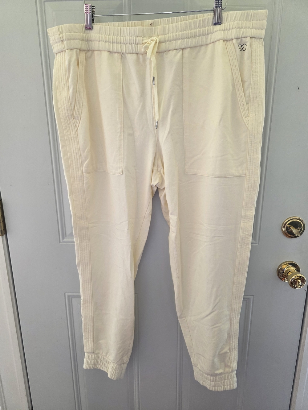 Calia Cream Colored Joggers with Drawstring Waist Size XL New With Tags